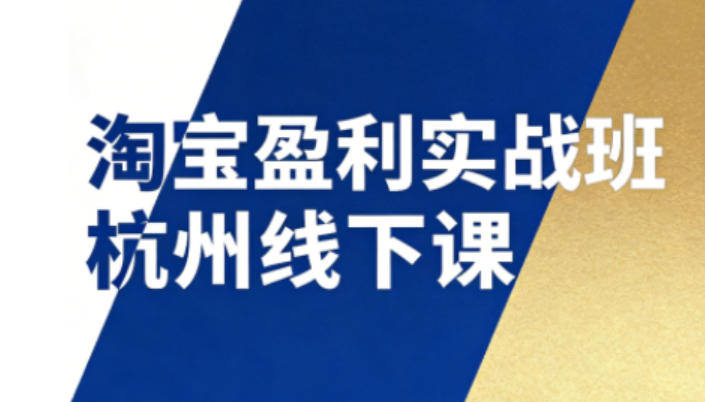 淘宝盈利实战班杭州线下课12月26-28日(音频+字幕)，帮你掌握SOP流程+12门核心技术-南友云赚