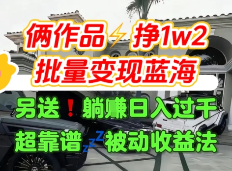 只靠2个作品点赞数量就挣1.2W，不导私域也能变现了【支持矩阵】汽水音乐门种草项目-南友云赚