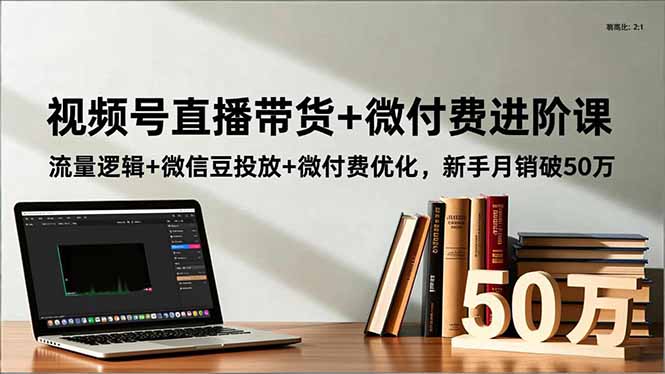 视频号直播带货+微付费进阶课：流量逻辑+微信豆投放+微付费优化，新手月销破50万-南友云赚