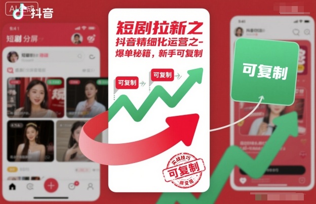 短剧拉新之抖音精细化运营之爆单秘籍，新手可复制-南友云赚
