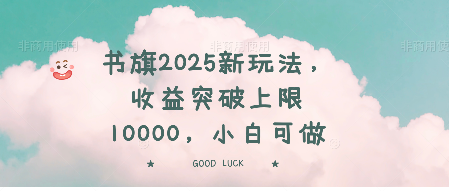 书旗2025新玩法，收益突破上限10000，小白可做-南友云赚