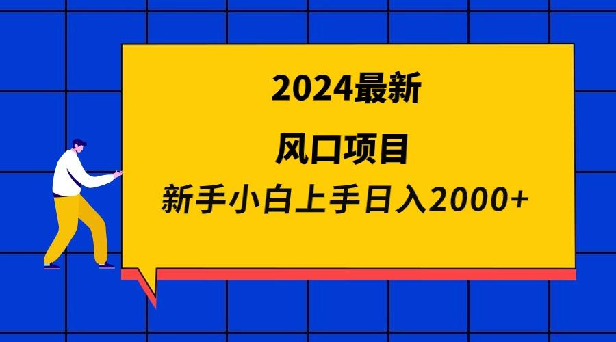 (9483期)2024最新风口项目 新手小白日入2000+-南友云赚