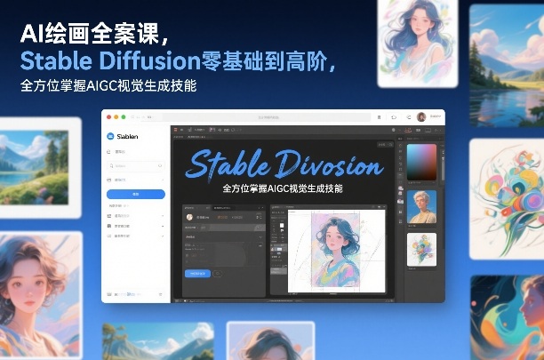 AI绘画全案课，Stable Diffusion零基础到高阶，全方位掌握AIGC视觉生成技能-南友云赚