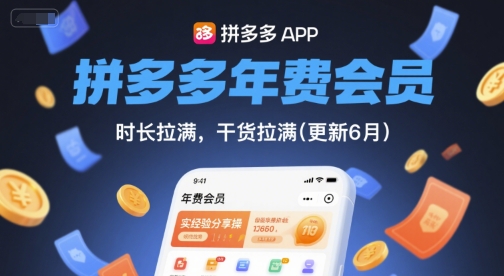 拼多多年费会员，实经验分享操，时长拉满，干货拉满(更新6月)-南友云赚