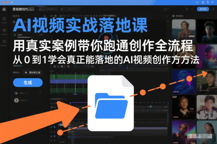 AI视频实战落地课，用真实案例带你跑通创作全流程，从0到1学会真正能落地的AI视频创作方法-南友云赚