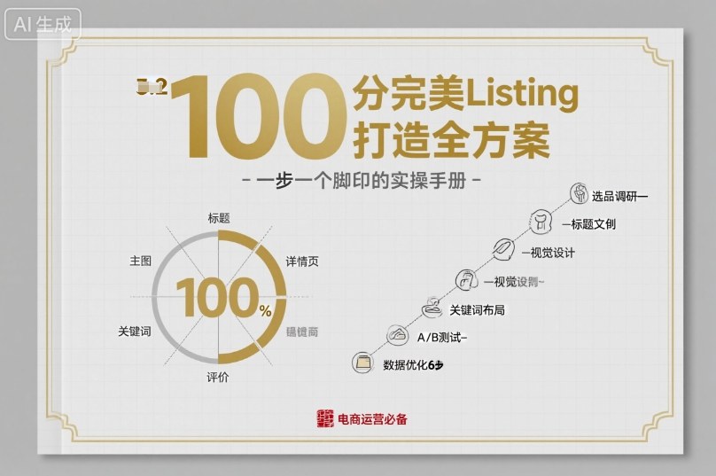 100分完美Listing打造全方案，想要完美listing必须是需要一步一个脚印的-南友云赚