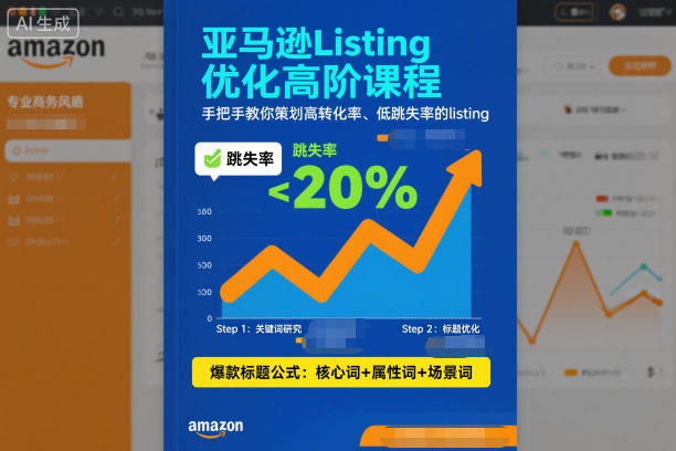 亚马逊Listing优化高阶课程，手把手教你策划高转化率、低跳失率的listing-南友云赚