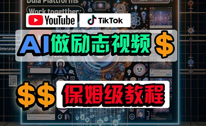 利用AI制作励志视频，在YouTube和TikTok赚钱，小白可做(附工具-南友云赚