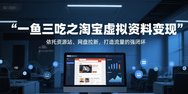 0c9d86e5a8327246585c4b7a643db4b2.jpeg 一鱼三吃之淘宝虚拟资料变现,依托资源站、网盘拉新,打造流量的强闭环
