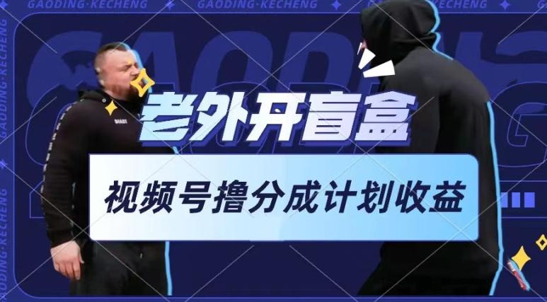 老外开盲盒视频，撸视频号分成计划收益，每天只需一小时，新手小白轻松上手【揭秘】-南友云赚