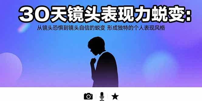 101e7d1cf9920173e3522d647440dff9.jpeg 30天镜头表现力蜕变:从镜头恐惧到镜头自信的蜕变 形成独特的个人表现风格