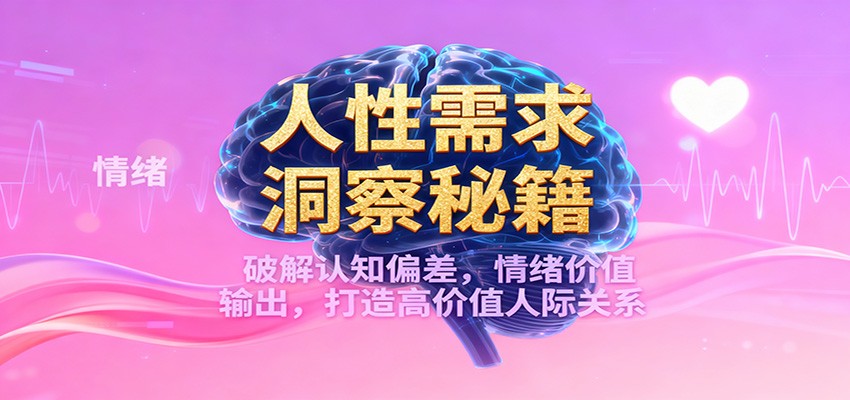 人性需求洞察秘籍，破解认知偏差，情绪价值输出，打造高价值人际关系-南友云赚