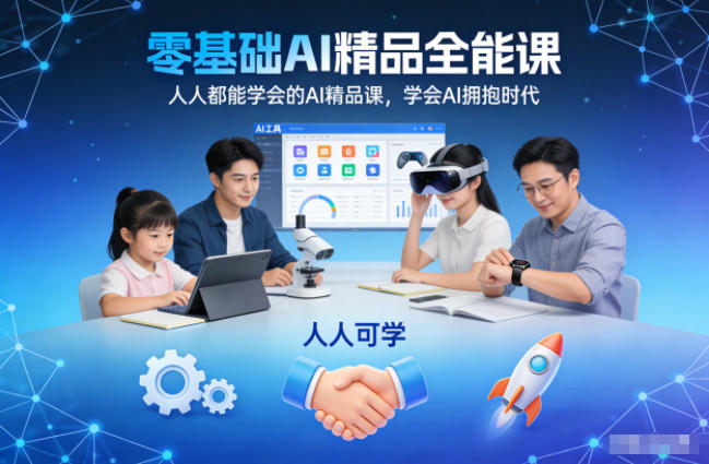 零基础AI精品全能课，人人都能学会的AI精品课，学会AI拥抱时代-南友云赚