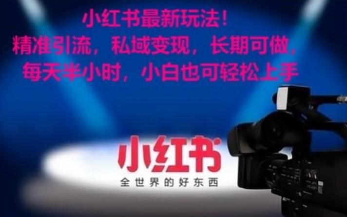 小红书最新玩法！精准引流，私域变现，长期可做，每天半小时，小白也可轻松上手-南友云赚