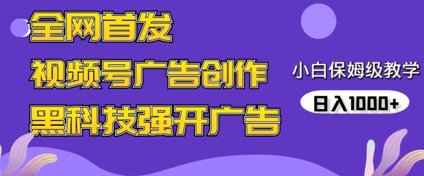 全网首发蝴蝶号广告创作，用AI做视频，黑科技强开广告，小白跟着做，日入1000+【揭秘】-南友云赚