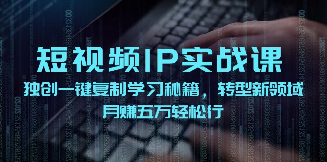 短视频IP实战课，独创一键复制学习秘籍，转战新领域，月赚五万轻松行-南友云赚