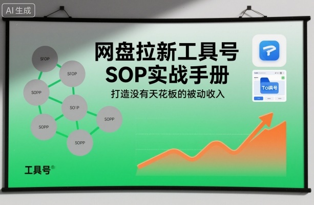 网盘拉新工具号SOP实战手册，打造没有天花板的被动收入-南友云赚