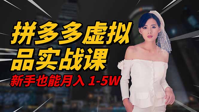 2025 拼多多虚拟品系统实战课，轻资产项目，可矩阵开工作室，新手也能…-南友云赚