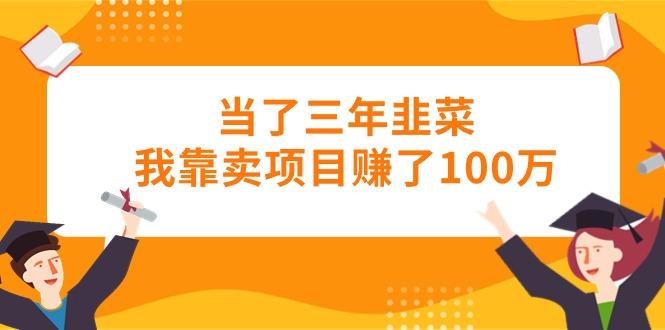 当了三年韭菜我靠卖项目赚了100万-南友云赚