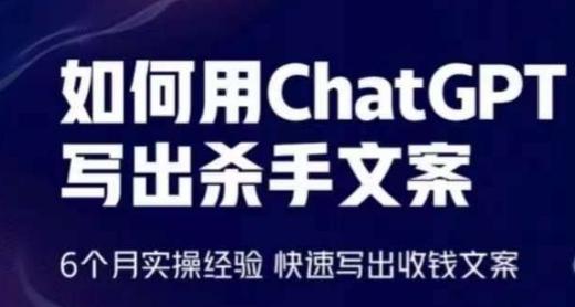 如何用ChatGPT写出杀手文案，6个月实操经验，快速写出收钱文案-南友云赚