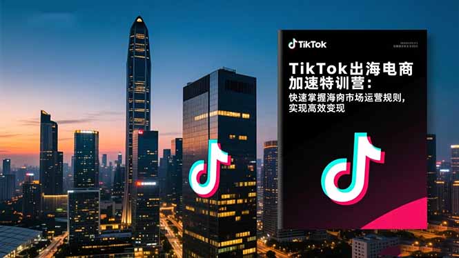TikTok出海电商加速特训营：快速掌握海外市场运营规则，实现高效变现-南友云赚