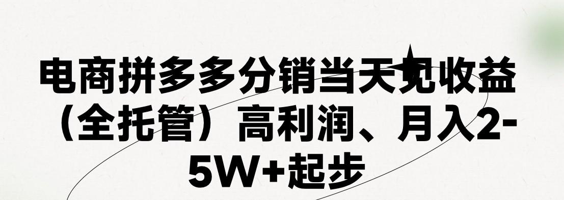 最新拼多多模式日入4K+两天销量过百单，无学费、 老运营代操作、小白福利，了解不吃亏-南友云赚