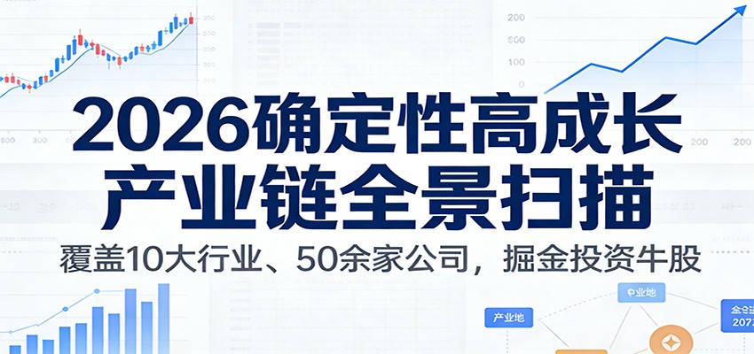 付费文章：2026确定性高成长产业链全景扫描：覆盖10大行业、50余家公司，掘金投资牛股-南友云赚