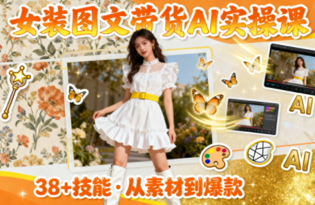27415b566b382d5fed94e4809594f8a0.png 女装图文带货的AI实操课