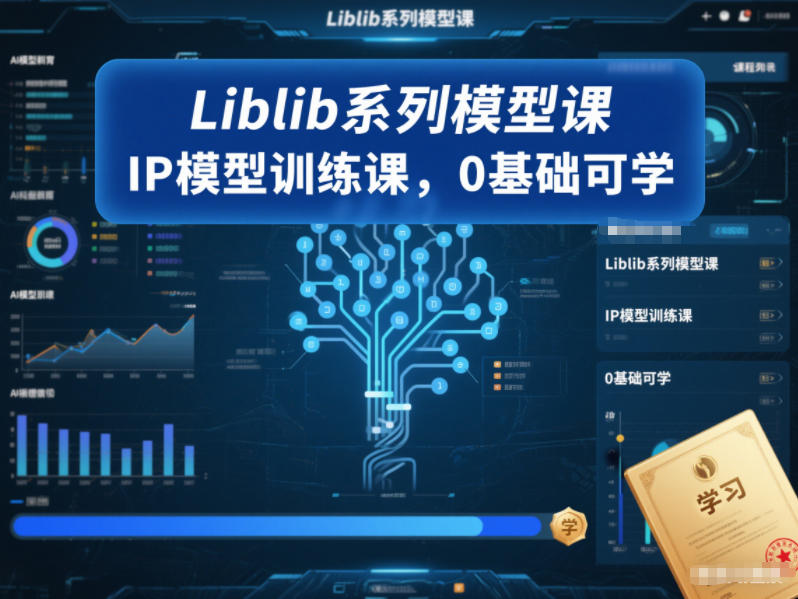Liblib系列模型课，IP模型训练课，0基础可学-南友云赚