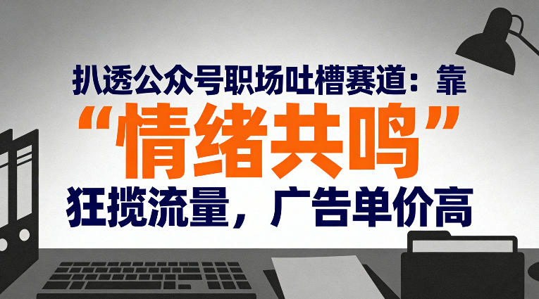 扒透公众号职场吐槽赛道：靠“情绪共鸣”狂揽流量，广告单价高-南友云赚