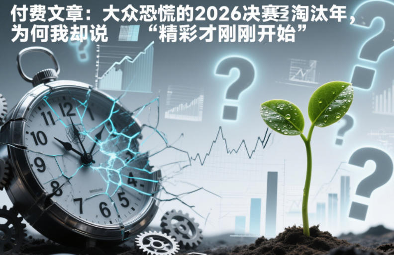 付费文章：大众恐慌的2026决赛淘汰年，为何我却说“精彩才刚刚开始”？-南友云赚