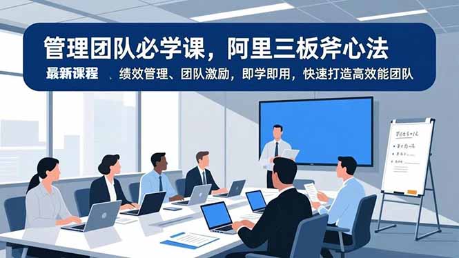 管理团队必学课，阿里三板斧心法、绩效管理、团队激励，即学即用，快速打造高效能团队-南友云赚