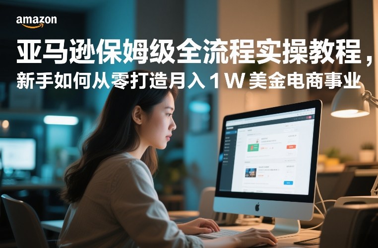 亚马逊保姆级全流程实操教程，新手如何从零打造月入1W美金电商事业-南友云赚