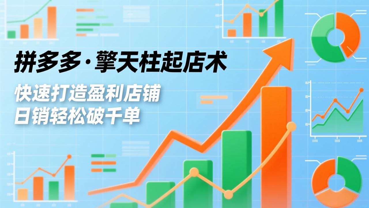 拼多多·擎天柱起店术，爆流布局、利润起飞、不断流，快速打造盈利店铺，日销轻松破千单-南友云赚