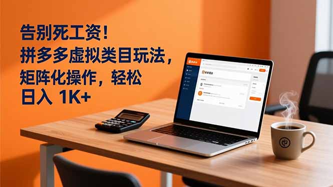 告别死工资！拼多多虚拟类目玩法，矩阵化操作，轻松日入 1K+-南友云赚