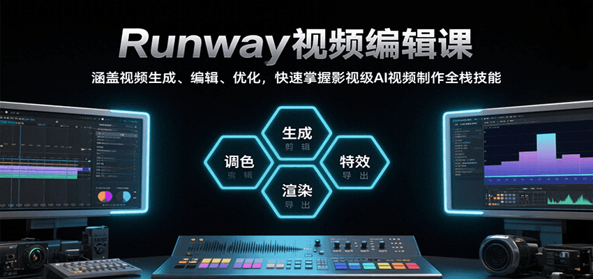 Runway视频编辑课，涵盖视频生成、编辑、优化，快速掌握影视级AI视频制作全栈技能-南友云赚