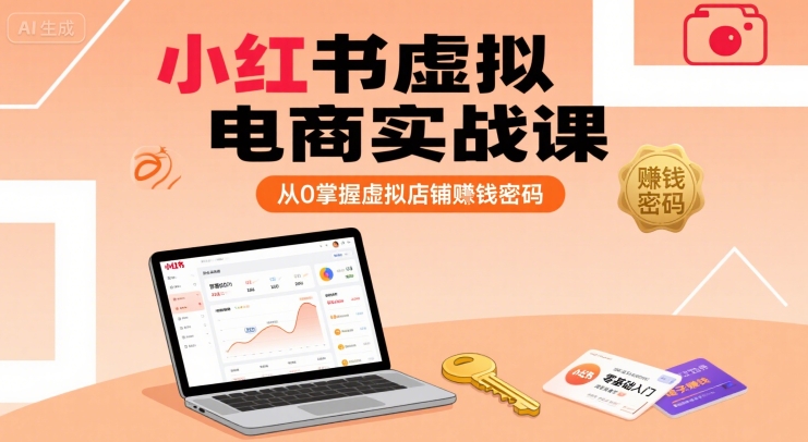 3433e0c19d06e7662ed9b10d9c8a7a82.jpeg 小红书虚拟电商实战课,从0掌握虚拟店铺賺钱密码(更新)