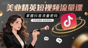 353c04c47b59297f3313216b0488e015.jpeg 美业精英短视频流量课,掌握抖音流量密码,天天有询单,条条有转化