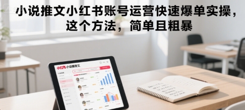 小说推文小红书账号运营快速爆单实操，这个方法，简单且粗暴-南友云赚