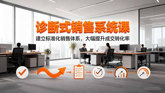 诊断式销售系统课，建立标准化销售体系，大幅提升成交转化率-南友云赚