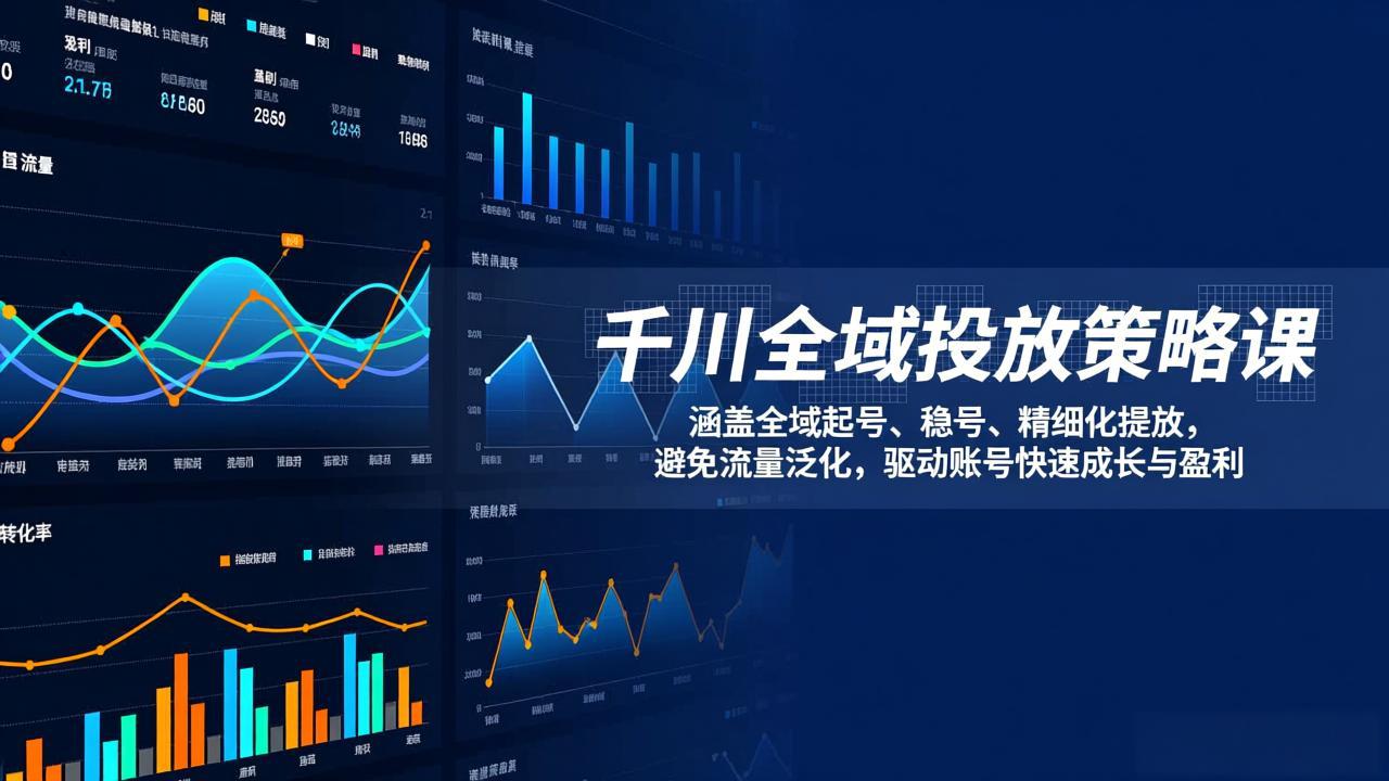 千川全域投放策略课：涵盖全域起号、稳号、精细化投放，避免流量泛化，驱动账号快速成长与盈利-南友云赚