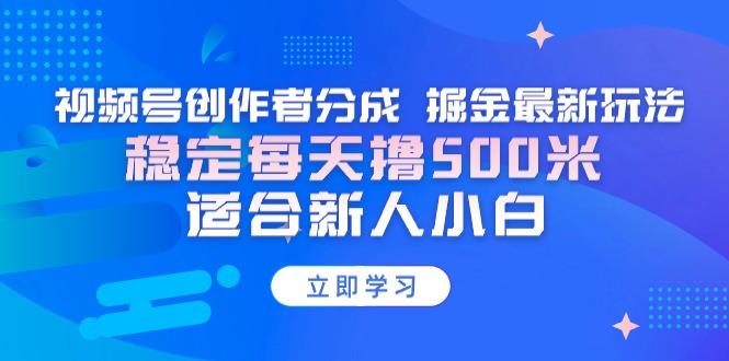 【蓝海项目】视频号创作者分成 掘金最新玩法 稳定每天撸500米 适合新人小白-南友云赚