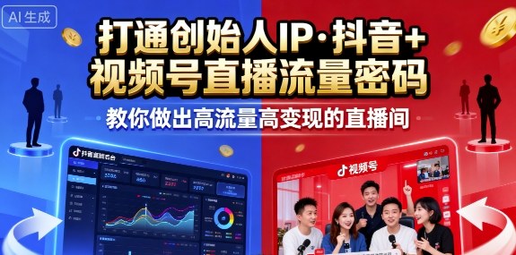 3e83ad2152655538bd63c52734c250a2.jpeg 25年直播9-10两期线下课,打通创始人IP,抖音+视频号直播流量密码,教你做出高流量高变现的直播间