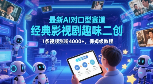 3f3f0768571ddc6b1b399b688a9ff727.jpeg 最新AI对口型赛道,经典影视剧趣味二创,1条视频涨粉4000+,保姆级教程
