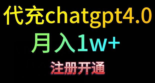 代充chatgpt4，日入500+，精准引流，暴力变现【揭秘】-南友云赚