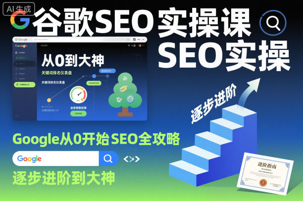 谷歌SEO实操课，Google从0开始SEO全攻略，逐步进阶到大神-南友云赚