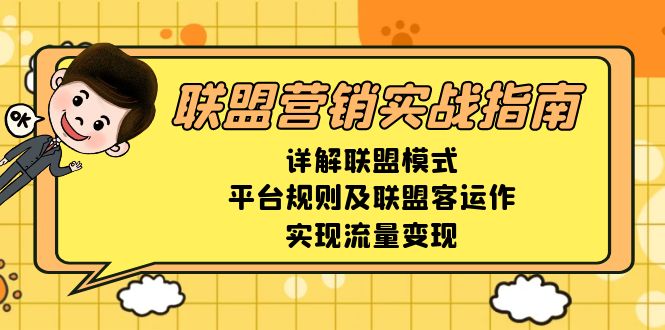 联盟营销实战指南，详解联盟模式、平台规则及联盟客运作，实现流量变现-南友云赚