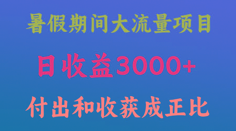 一天收益3000+，暑假期间， 这个项目才是真火-南友云赚