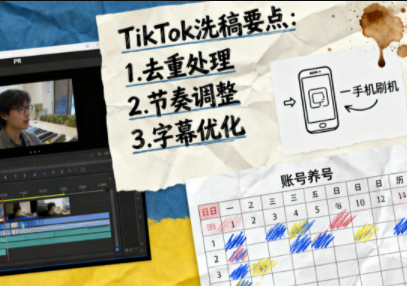 TikTok洗稿剪辑全流程课-南友云赚