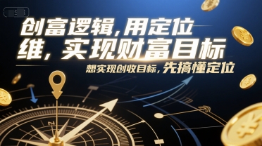 4440b3ec06dd52129db28a5fb30fc2ed.jpeg 创富逻辑,用定位思维实现财富目标,想实现创收目标,先搞懂定位